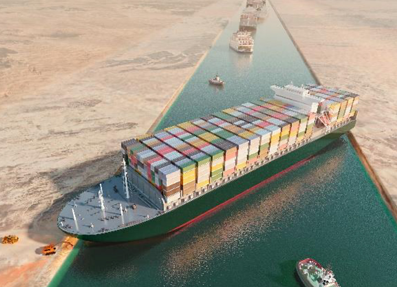 Containerschiff Ever Given im Suezkanal